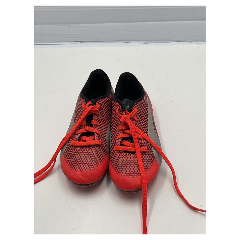 Puma Boys Soccer Cleats Red Black‎ US Size 2 Youth